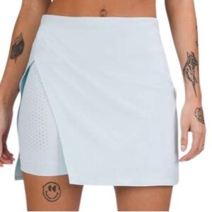 RARE Lululemon Super High Rise Tennis Skirt Side-Slit Powder Blue Sz 10